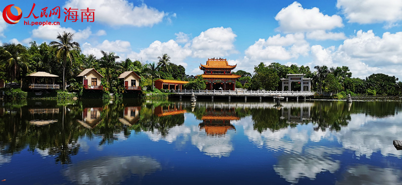 澄邁縣金江鎮(zhèn)塘口村水韻田園休閑農(nóng)莊鄉(xiāng)村旅游點。 人民網(wǎng) 孟凡盛攝